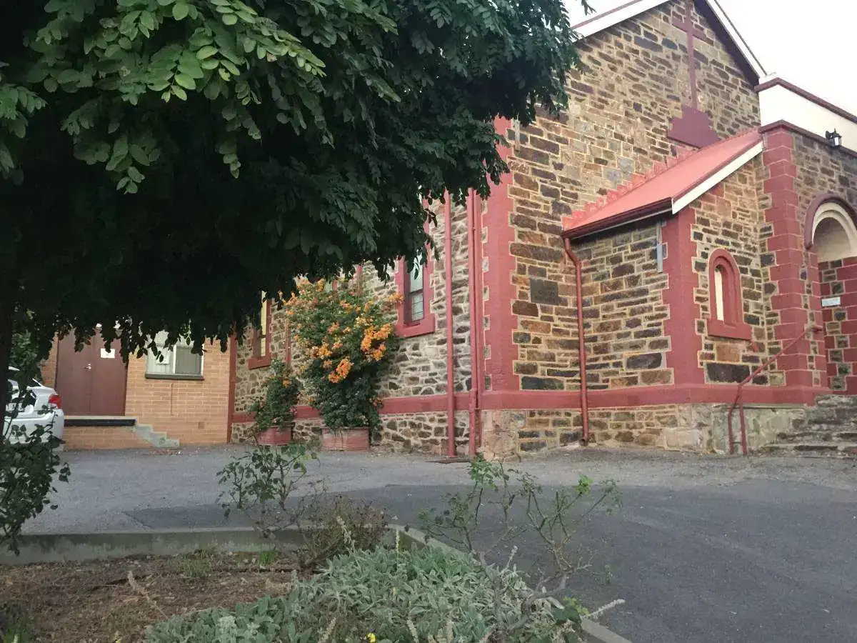 The heritage stone chapel at The Nest Studios