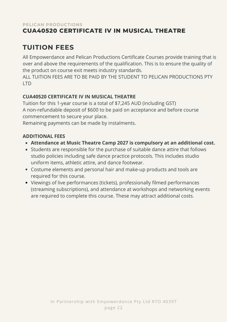 Prospectus page 22